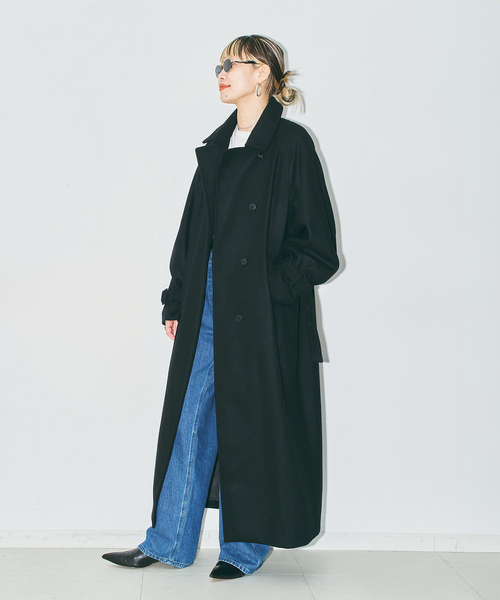 CITYSHOP(シティーショップ)の「WOOL BEAVER LONG コート(その他アウター・レディース・ブラック/ブラウン系その他・38/36)」の19枚目の写真