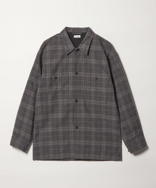 Steven Alan(スティーブンアラン)の「<Steven Alan> ウォッシュド ウール チェック オープンカラー オーバー シャツ(シャツ/ブラウス・メンズ・ダークブラウン/オリーブ・XL/L/M/S)」の14枚目の写真
