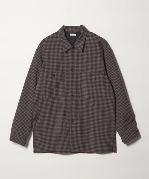 Steven Alan(スティーブンアラン)の「<Steven Alan> ウォッシュド ウール チェック オープンカラー オーバー シャツ(シャツ/ブラウス・メンズ・ダークブラウン/オリーブ・XL/L/M/S)」の18枚目の写真