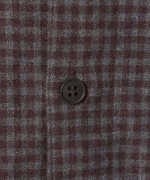 Steven Alan(スティーブンアラン)の「<Steven Alan> ウォッシュド ウール チェック オープンカラー オーバー シャツ(シャツ/ブラウス・メンズ・ダークブラウン/オリーブ・XL/L/M/S)」の15枚目の写真