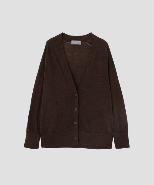 MARGARET HOWELL(マーガレットハウエル)の「FINE WOOL(カーディガン/ボレロ・レディース・ダークブラウン/ナチュラル・2)」の4枚目の写真
