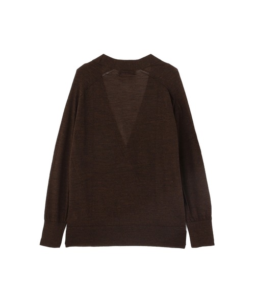 MARGARET HOWELL(マーガレットハウエル)の「FINE WOOL(カーディガン/ボレロ・レディース・ダークブラウン/ナチュラル・2)」の5枚目の写真