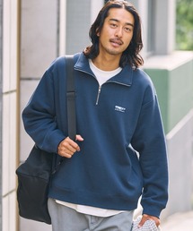 【MULTI FUNCTIONALシリーズ】USAコットン ヘビーウェイト オーバーサイズ ハーフジップスウェット/ 吸水速乾【THE CRAFT CREW PRODUCTS】