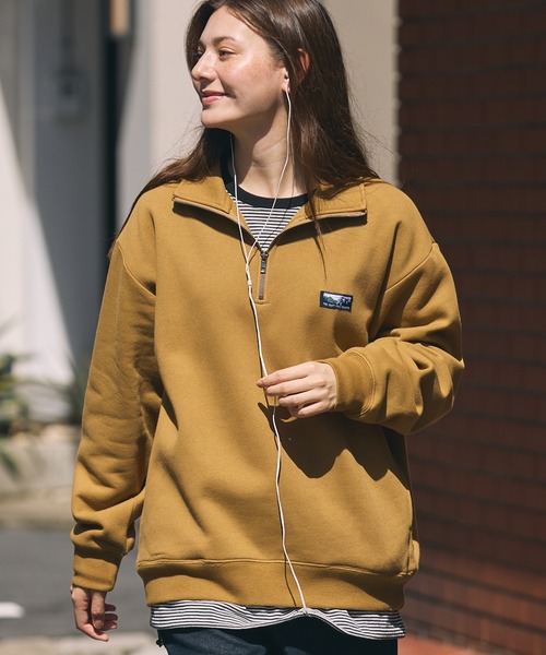 THE CRAFT CREW PRODUCTS（ザクラフトクループロダクツ）の「【MULTI FUNCTIONALシリーズ】USAコットン ヘビーウェイト オーバーサイズ ハーフジップスウェット/ 吸水速乾【THE CRAFT CREW PRODUCTS】（スウェット・メンズ・グレー/ブラック/チャコール/グレイッシュベージュ/ネイビー/キャメル/オリーブ・L/M/S）」の21枚目の写真