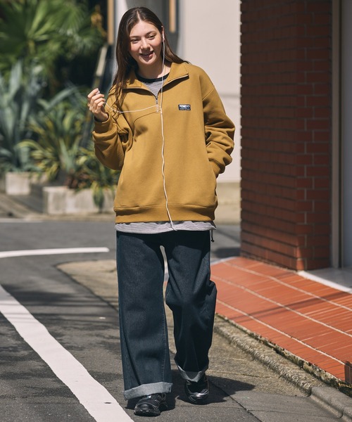 THE CRAFT CREW PRODUCTS（ザクラフトクループロダクツ）の「【MULTI FUNCTIONALシリーズ】USAコットン ヘビーウェイト オーバーサイズ ハーフジップスウェット/ 吸水速乾【THE CRAFT CREW PRODUCTS】（スウェット・メンズ・グレー/ブラック/チャコール/グレイッシュベージュ/ネイビー/キャメル/オリーブ・L/M/S）」の22枚目の写真