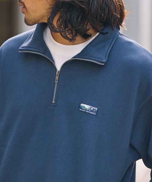 THE CRAFT CREW PRODUCTS（ザクラフトクループロダクツ）の「【MULTI FUNCTIONALシリーズ】USAコットン ヘビーウェイト オーバーサイズ ハーフジップスウェット/ 吸水速乾【THE CRAFT CREW PRODUCTS】（スウェット・メンズ・グレー/ブラック/チャコール/グレイッシュベージュ/ネイビー/キャメル/オリーブ・L/M/S）」の10枚目の写真