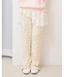 lace layered floral pants