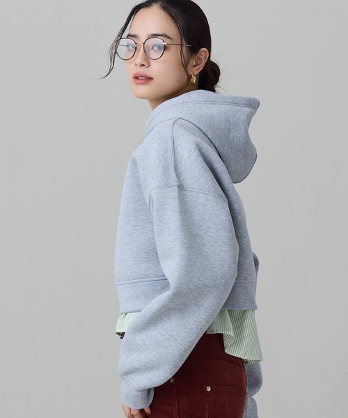 LACOSTE(ラコステ)の「ダブルフェイススウェットクロップドフーディ(パーカー・レディース・ライトグレー・40/38/36/34)」の7枚目の写真