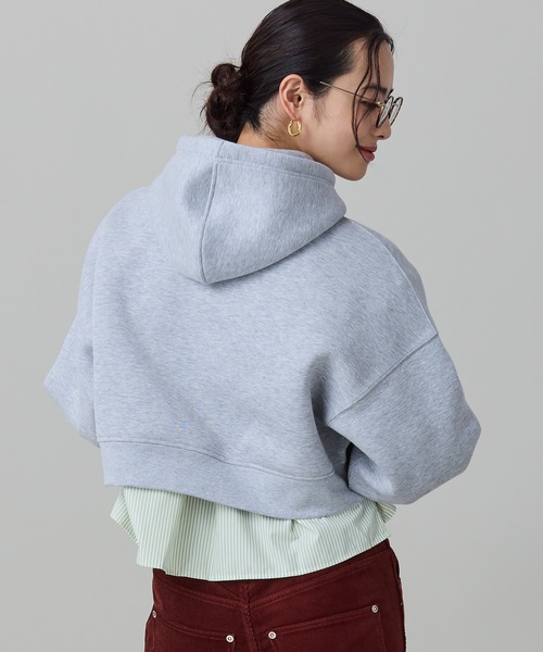 LACOSTE(ラコステ)の「ダブルフェイススウェットクロップドフーディ(パーカー・レディース・ライトグレー・40/38/36/34)」の9枚目の写真