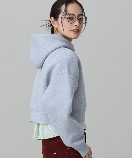 LACOSTE(ラコステ)の「ダブルフェイススウェットクロップドフーディ(パーカー・レディース・ライトグレー・40/38/36/34)」の10枚目の写真