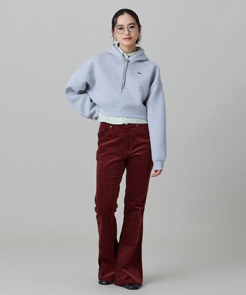 LACOSTE(ラコステ)の「ダブルフェイススウェットクロップドフーディ(パーカー・レディース・ライトグレー・40/38/36/34)」の16枚目の写真