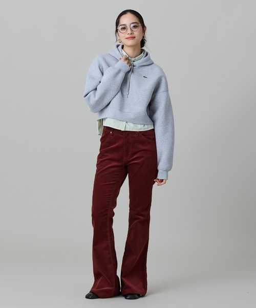 LACOSTE(ラコステ)の「ダブルフェイススウェットクロップドフーディ(パーカー・レディース・ライトグレー・40/38/36/34)」の18枚目の写真
