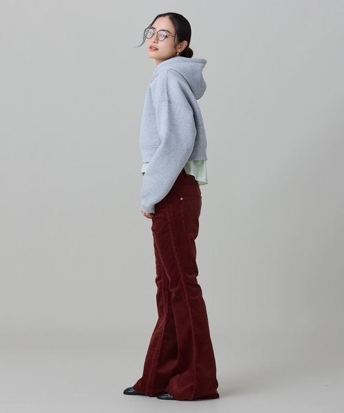 LACOSTE(ラコステ)の「ダブルフェイススウェットクロップドフーディ(パーカー・レディース・ライトグレー・40/38/36/34)」の19枚目の写真
