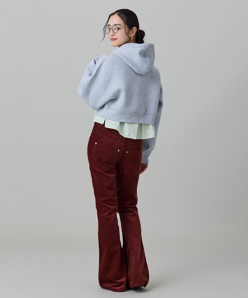 LACOSTE(ラコステ)の「ダブルフェイススウェットクロップドフーディ(パーカー・レディース・ライトグレー・40/38/36/34)」の21枚目の写真
