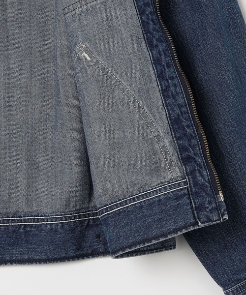 Lee(リー)の「Lee: 91B ジップアップ デニム ジャケット(デニムジャケット・メンズ・ブルー/ネイビー・MEDIUM/X-LARGE/LARGE)」の9枚目の写真