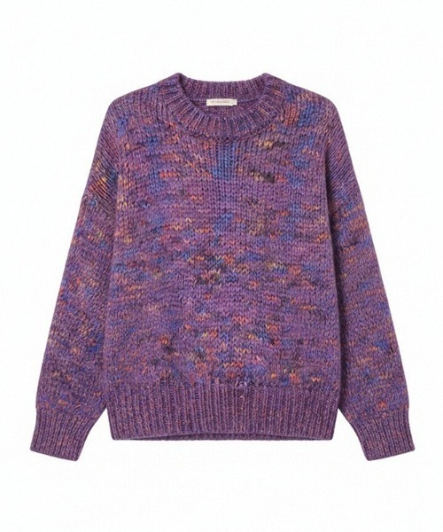 LUCPY（ラクピー）の「ミックスカラーメランジニットプルオーバー（その他トップス・レディース・パープル・MEDIUM/SMALL/X-LARGE/LARGE）」の5枚目の写真