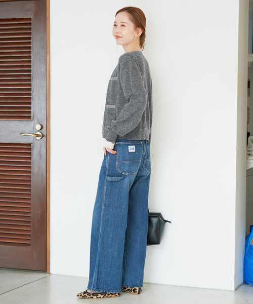 SLOBE IENA（スローブイエナ）の「tyn.TGOR/トゴール SLOBE別注 ポケットカーディガン（カーディガン/ボレロ・レディース・ライトグレー/ピンク/レッド/グリーン・FREE）」の6枚目の写真