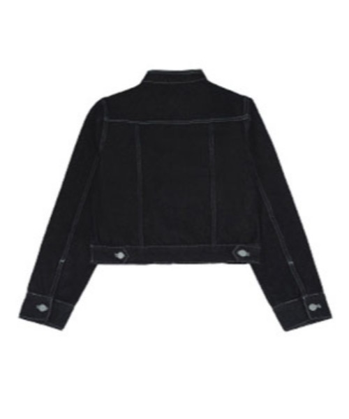 &soiree(アンドソワレ)の「ハイネックデニムジャケット(デニムジャケット・レディース・ネイビー・LARGE/SMALL/MEDIUM)」の5枚目の写真