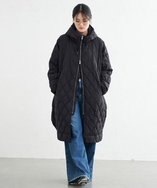 miffew（ミフュー）の「miffew/ミフュー TENT LINE ZIP UP DOWN CT ダウンコート FEW26WJK5463（ダウンジャケット/コート・レディース・ブラック/アイボリー・38/36）」の3枚目の写真