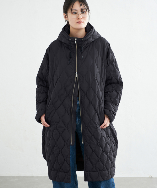 miffew（ミフュー）の「miffew/ミフュー TENT LINE ZIP UP DOWN CT ダウンコート FEW26WJK5463（ダウンジャケット/コート・レディース・ブラック/アイボリー・38/36）」の5枚目の写真