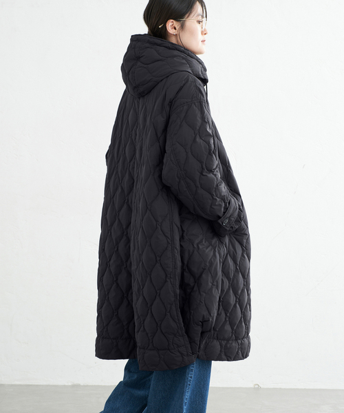 miffew（ミフュー）の「miffew/ミフュー TENT LINE ZIP UP DOWN CT ダウンコート FEW26WJK5463（ダウンジャケット/コート・レディース・ブラック/アイボリー・38/36）」の8枚目の写真