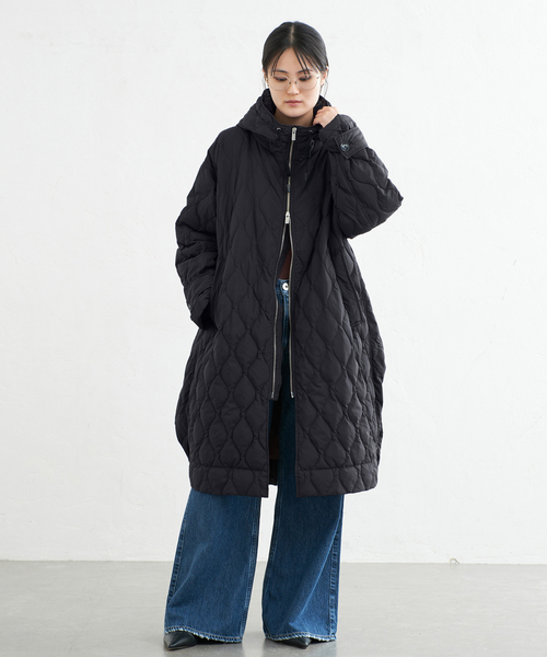 miffew（ミフュー）の「miffew/ミフュー TENT LINE ZIP UP DOWN CT ダウンコート FEW26WJK5463（ダウンジャケット/コート・レディース・ブラック/アイボリー・38/36）」の11枚目の写真