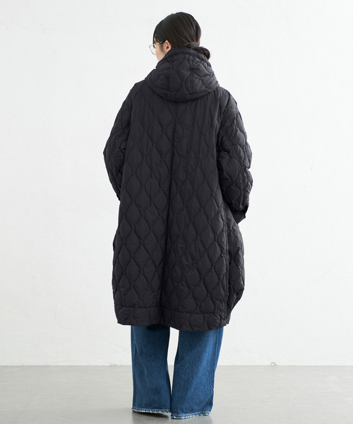 miffew（ミフュー）の「miffew/ミフュー TENT LINE ZIP UP DOWN CT ダウンコート FEW26WJK5463（ダウンジャケット/コート・レディース・ブラック/アイボリー・38/36）」の13枚目の写真