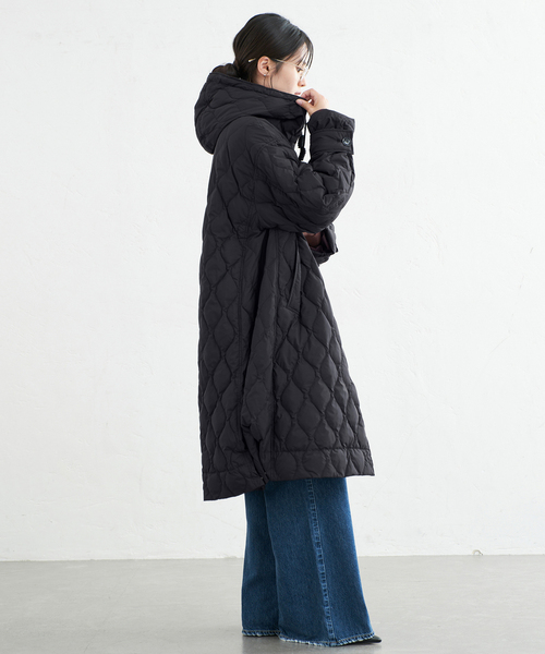 miffew（ミフュー）の「miffew/ミフュー TENT LINE ZIP UP DOWN CT ダウンコート FEW26WJK5463（ダウンジャケット/コート・レディース・ブラック/アイボリー・38/36）」の15枚目の写真