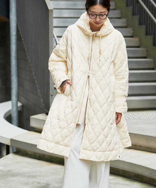 miffew（ミフュー）の「miffew/ミフュー TENT LINE ZIP UP DOWN CT ダウンコート FEW26WJK5463（ダウンジャケット/コート・レディース・ブラック/アイボリー・38/36）」の16枚目の写真