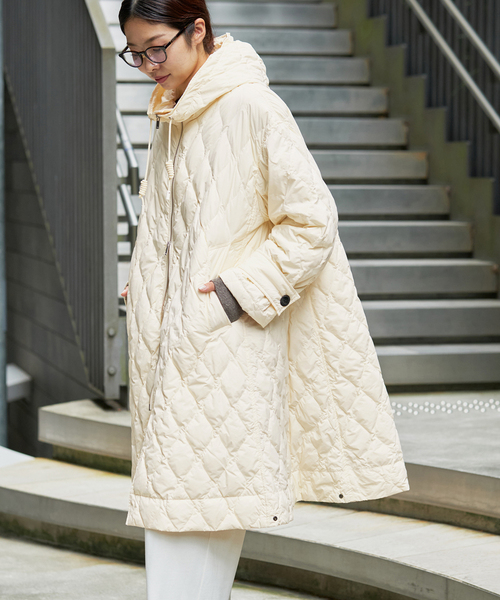 miffew（ミフュー）の「miffew/ミフュー TENT LINE ZIP UP DOWN CT ダウンコート FEW26WJK5463（ダウンジャケット/コート・レディース・ブラック/アイボリー・38/36）」の17枚目の写真