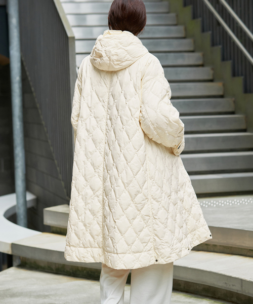 miffew（ミフュー）の「miffew/ミフュー TENT LINE ZIP UP DOWN CT ダウンコート FEW26WJK5463（ダウンジャケット/コート・レディース・ブラック/アイボリー・38/36）」の20枚目の写真