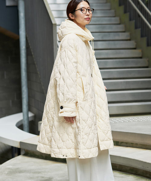 miffew（ミフュー）の「miffew/ミフュー TENT LINE ZIP UP DOWN CT ダウンコート FEW26WJK5463（ダウンジャケット/コート・レディース・ブラック/アイボリー・38/36）」の21枚目の写真