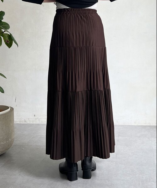 un dix cors(アンディコール)の「微起毛ギャザースカート(スカート・レディース・ブラウン/ブラック・FREE)」の21枚目の写真