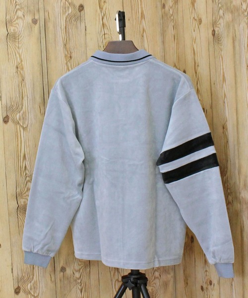 AVIREX(アヴィレックス)の「VELOUR SKIPPER POLO(ポロシャツ・メンズ・グレー/ブラック・XL/M/L)」の7枚目の写真