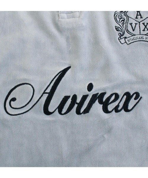 AVIREX(アヴィレックス)の「VELOUR SKIPPER POLO(ポロシャツ・メンズ・グレー/ブラック・XL/M/L)」の12枚目の写真