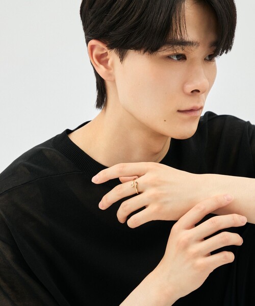 Jouete（ジュエッテ）の「[フォークリング] ムーンストーン×ガーネット（リング・レディース・イエローゴールド・#13/#17/#9）」の6枚目の写真