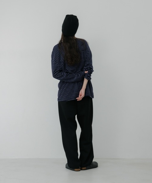 lit(リット)の「Pile Border TEE(Tシャツ/カットソー・レディース・ダークグレー/ネイビー/ブラウン・FREE)」の18枚目の写真