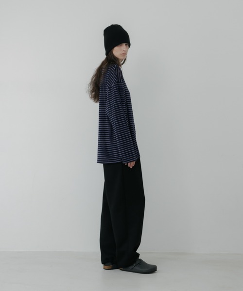 lit(リット)の「Pile Border TEE(Tシャツ/カットソー・レディース・ダークグレー/ネイビー/ブラウン・FREE)」の19枚目の写真