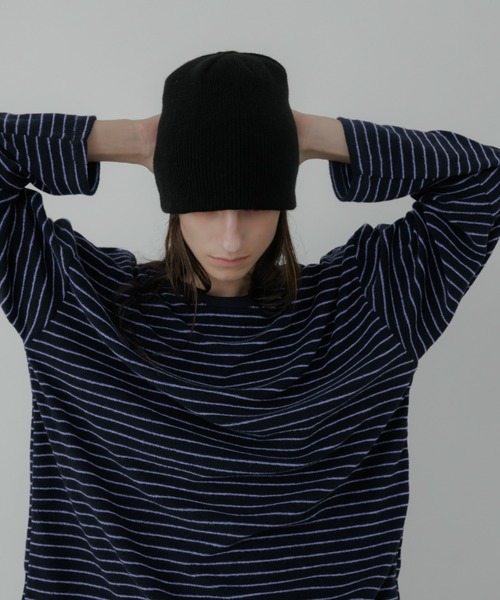lit(リット)の「Pile Border TEE(Tシャツ/カットソー・レディース・ダークグレー/ネイビー/ブラウン・FREE)」の22枚目の写真