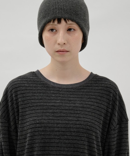 lit(リット)の「Pile Border TEE(Tシャツ/カットソー・レディース・ダークグレー/ネイビー/ブラウン・FREE)」の11枚目の写真