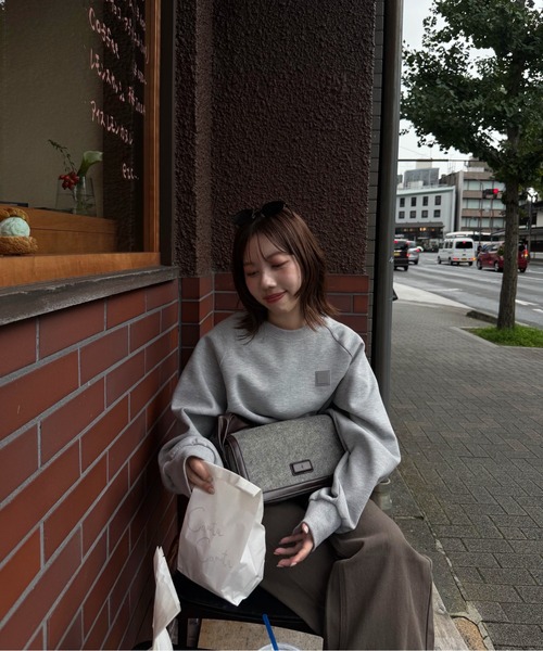 lawgy(ラウジー)の「combination material shoulder twist bag / コンビネーションマテリアルショルダーツイストバッグ(ハンドバッグ・レディース・グレー/オートミール・FREE)」の12枚目の写真