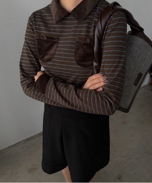 lawgy(ラウジー)の「combination material shoulder twist bag / コンビネーションマテリアルショルダーツイストバッグ(ハンドバッグ・レディース・グレー/オートミール・FREE)」の22枚目の写真