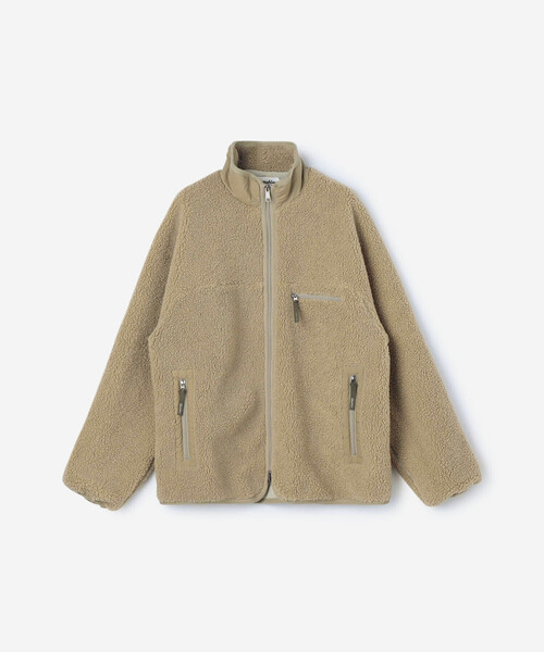 GYMPHLEX(ジムフレックス)の「Gymphlex | ボアブルゾン MEN(ブルゾン・メンズ・ダークグレー/ベージュ・M/L)」の1枚目の写真