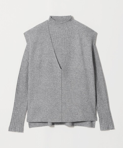 A DAY IN THE LIFE UNITED ARROWS(アデイインザライフユナイテッドアローズ)の「ベスト+ハイネックニット ‐セットアイテム・ウォッシャブル‐<A DAY IN THE LIFE>(ニット/セーター・レディース・ブラック/ナチュラル/グレー系/モカ・FREE)」の2枚目の写真