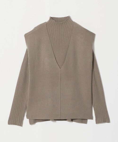 A DAY IN THE LIFE UNITED ARROWS(アデイインザライフユナイテッドアローズ)の「ベスト+ハイネックニット ‐セットアイテム・ウォッシャブル‐<A DAY IN THE LIFE>(ニット/セーター・レディース・ブラック/ナチュラル/グレー系/モカ・FREE)」の3枚目の写真