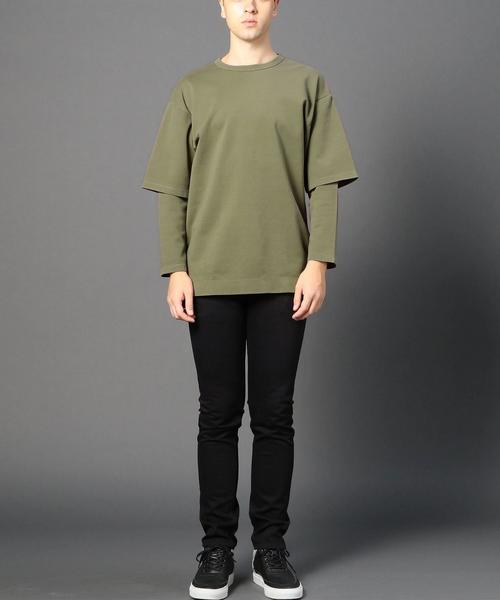 MONKEY TIME(モンキータイム)の「<monkey time> オーバーダイ レイヤード クルーネック 9分袖◆(Tシャツ/カットソー・メンズ・ベージュ/オリーブ・X-LARGE/LARGE/MEDIUM/SMALL)」の12枚目の写真