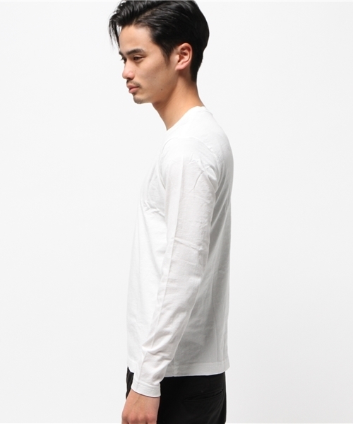 COLONY 2139（コロニートゥーワンスリーナイン）の「ベーシックコットンＶネック長袖TEE（Tシャツ/カットソー・メンズ・ブラック/オフホワイト・SMALL/LARGE/MEDIUM）」の3枚目の写真
