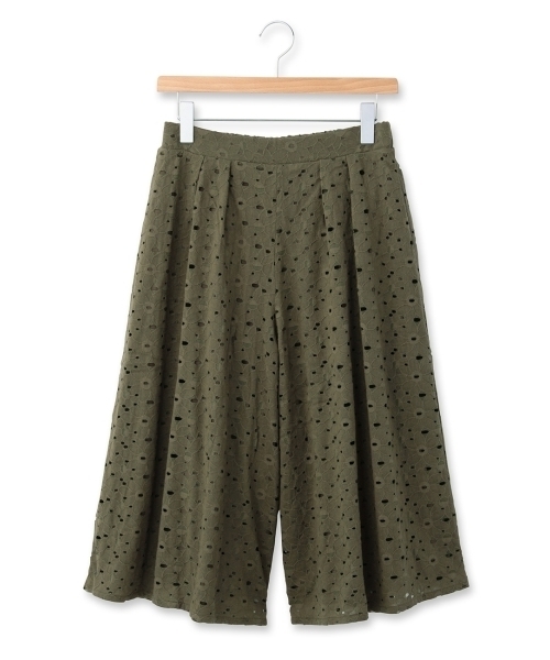SHOO・LA・RUE(シューラルー)の「花柄レースガウチョパンツ(その他パンツ・レディース・ブルー/ホワイト/グリーン・03/02)」の2枚目の写真