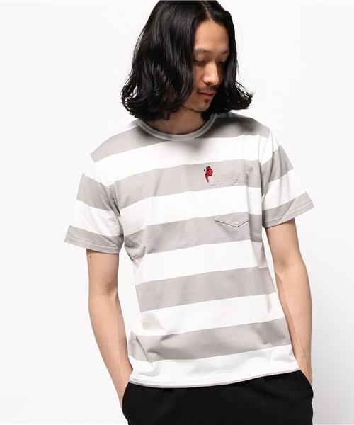 HYSTERIC GLAMOUR(ヒステリックグラマー)の「DEVIL WOMAN刺繍 ポケ付T-SH(Tシャツ/カットソー・メンズ・ブラック/グレー/ピンク・X-LARGE/MEDIUM/LARGE/SMALL)」の5枚目の写真