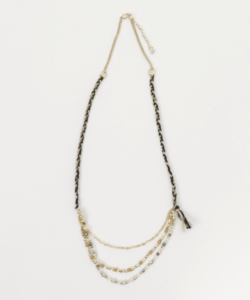 チャイハネ(チャイハネ)の「【チャイハネ】オーロラビースネックレス(ネックレス・レディース・ピンク/ブラック/ブルー・FREE)」の2枚目の写真